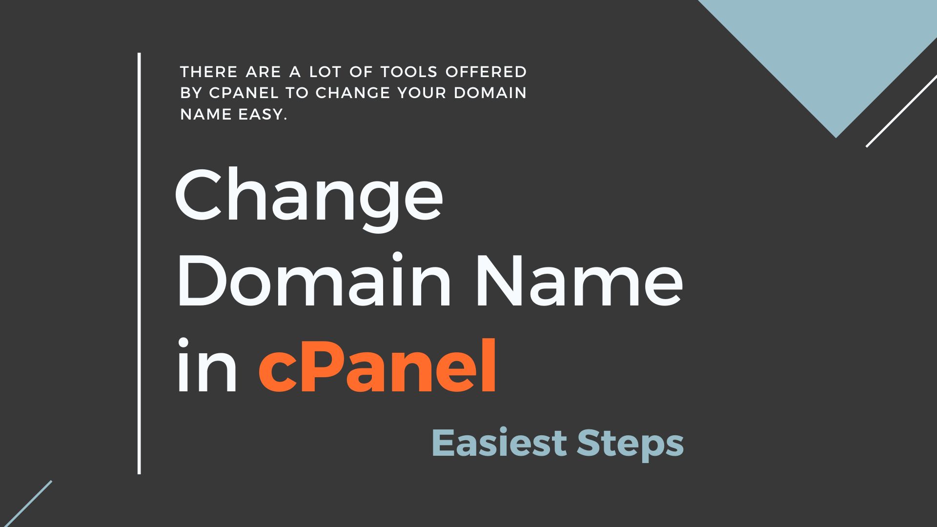 change primary domain in cpanel
